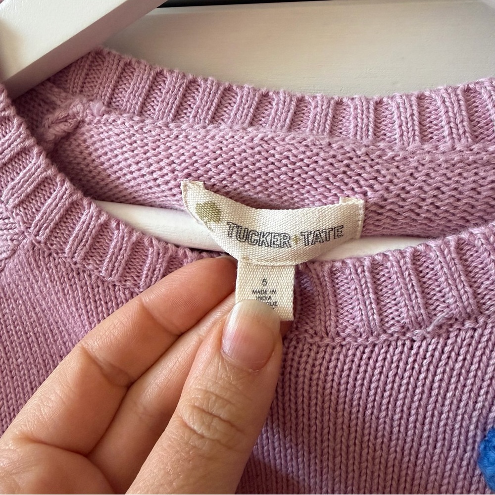 Tucker + Tate Pom Pom Lavender Sweater Size 5 - Picture 3 of 3
